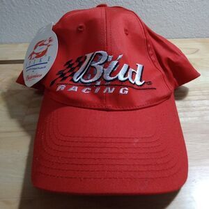 NWT Vintage Bud Racing Spike Sports Snap Back Hat